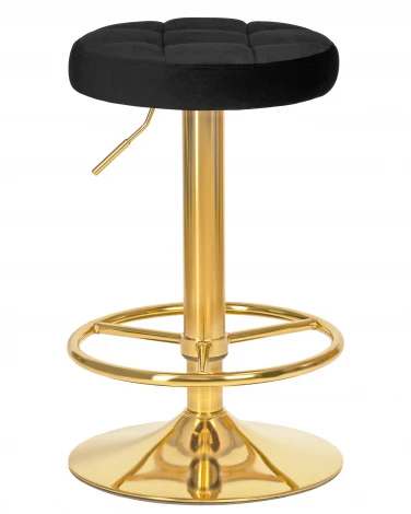 Набор 2 шт табурет барный DOBRIN BRUNO GOLD (черный велюр (MJ9-101))