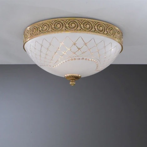 Потолочная люстра Reccagni Angelo 7102 PL 7102/3 (220V, узор в клетку)