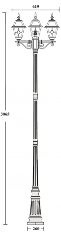 Наземный фонарь Oasis Light FARO 91110B 21 Bl