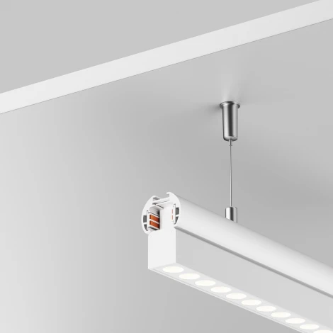 Шинопровод под гипсокартон накладной/подвесной магнитный белый 2м Maytoni Busbar trunkings Exility TRXM034-R-412W (48V)