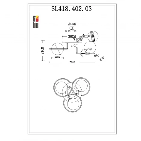 Потолочная люстра ST Luce Galio SL418.402.03