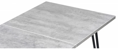 Стол раскладной Woodville Денвер Лофт 120 25 мм бетон / черный матовый 506944