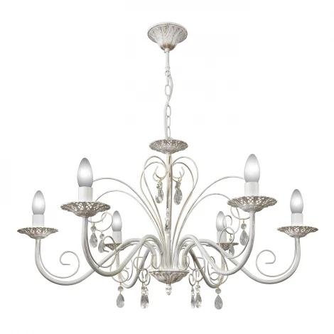 Люстра подвесная Day&Night, 6 ламп, белый с золотом и прозрачным