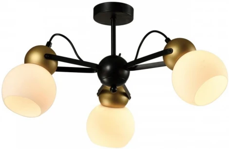 Потолочная люстра на штанге Imex MD.22438-3-S-BK+GD