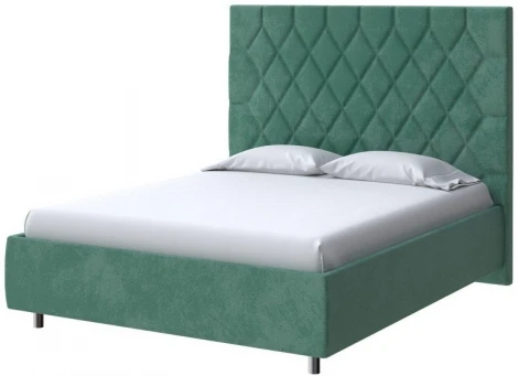PROxSON Кровать Rhomby без основания (Ткань: Велюр Casa Изумрудный) 80x190