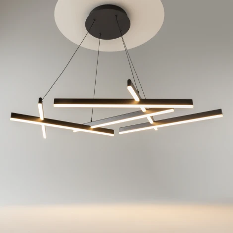 Подвесной светильник Maytoni Line MOD016PL-L80BK (LED, 220V, на тросе)