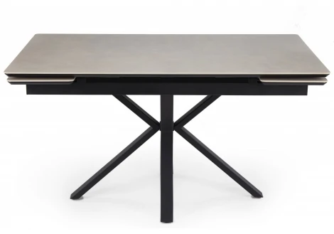 Кухонный стол Notta Старлайт 140 (200) х 80 carmen light grey / черный
