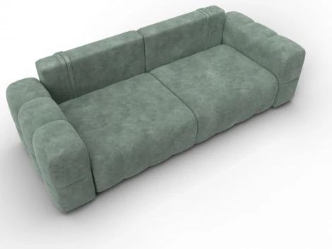 Диван прямой Лига-110 НПБ (ДВП,ДСП,ЛДСП,Брус,Фанера,Велюр/Зеленый) Лига Диванов 136506