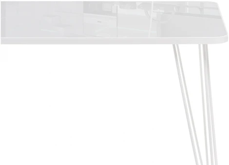 Стол стеклянный Хумфри белый 514796 Woodville