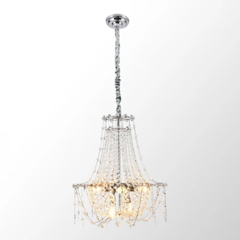 Подвесная люстра Lussole Rains LSP-6000 (220V, хрусталь, на цепи)