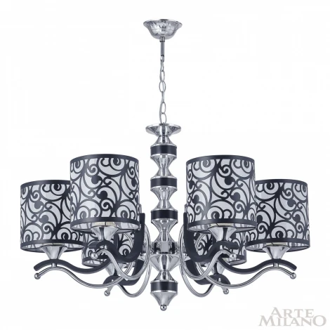 Подвесная люстра Arte Milano Florentia-4957 304957/6 Bk/Ni (220V, на цепи)