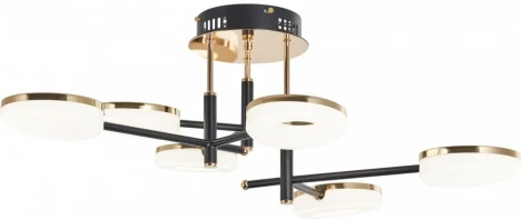 Потолочная люстра светодиодная на штанге Arte Milano Ferrara-72999 272999/6 BK/GD (220V)