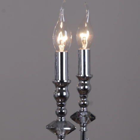 Подвесная люстра ILLUMICO IL2370-15POR-39 CR (220V, хрусталь, на цепи, подсвечник, свеча)