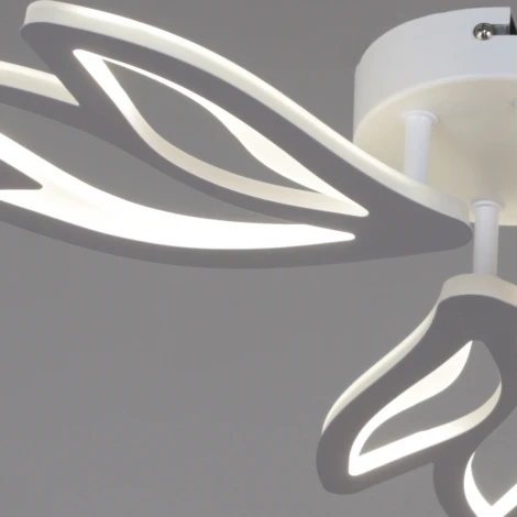 Потолочная люстра на штанге светодиодная с пультом регулировкой цветовой температуры, яркости и ночным режимом Reluce 09862-0.3-03 WH