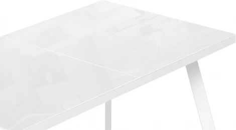 Стол стеклянный Woodville Маккензи 120(150)х70х77 белый