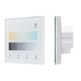 Сенсорная панель INTELLIGENT ARLIGHT SMART-DALI-301-11-1G-4SC-DT8 Белая (230V, встраиваемая, 2.4G) (IARL, IP20 Пластик) 046563