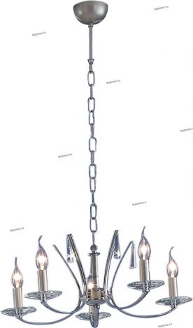 Люстра подвесная хрустальная Citilux Аллегро, 5 ламп, хром, прозрачный