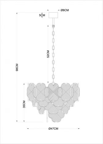 Подвесная люстра Arte Lamp Mallika A4077LM-6GO (220V, на цепи)