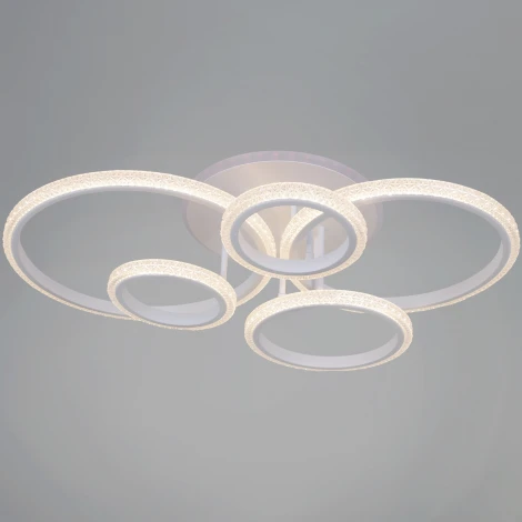 Потолочная люстра на штанге светодиодная с пультом и ночным режимом и RGB Reluce 06334-0.3-05 WH (RGB, Умный дом)