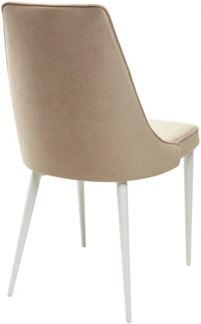 Стул NEPAL-P БЕЖЕВЫЙ #5, велюр/ белый каркас M-City 461MC03822