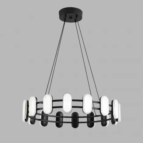 Люстра подвесная Lumion Ovela 8342/35L черный/белый металл/акрил LED 35W 4000K 220V