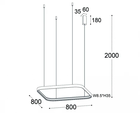Подвесной светильник светодиодный Italline IT013-6024 white 3000K