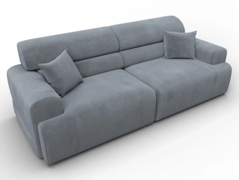 Диван прямой Лига-109 НПБ (ДСП,Фанера,Велюр/Серый) Лига Диванов 136489