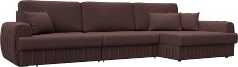 Диван угловой Лига-057 НПБ Лонг угол правый Лига Диванов (Замша) арт.129312