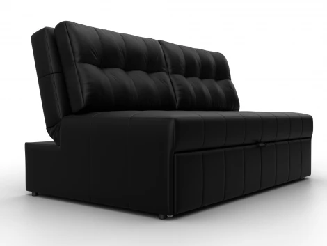 Диван прямой Лига-107 (140) (ЛДСП,Брус,Фанера,Экокожа/Черный) Лига Диванов 134925