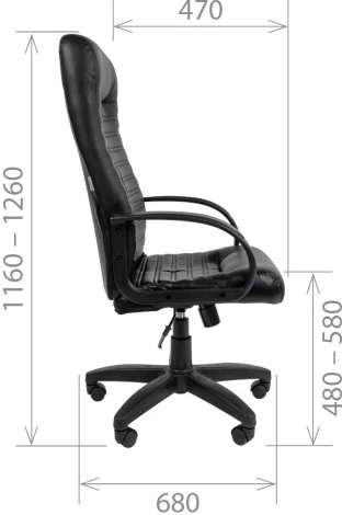 Компьютерное кресло CHAIRMAN 480 LT (Пластик,Экокожа/Серый)