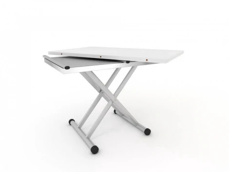 Стол трансформер журнальный обеденный Альмзе Серебристый