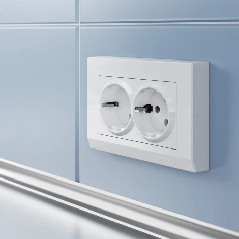 Рамка для двойной розетки Stark (белый) Werkel W0081801 (a050905)