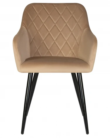 Стул обеденный ROBERT (черные матовые ножки, велюр V108-104 Мокко)