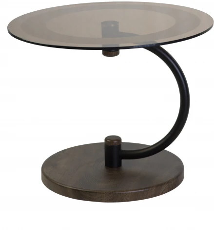 Стол журнальный Дуэт 13Н черный/дуб маррон/тонированное от фабрики Mebelik