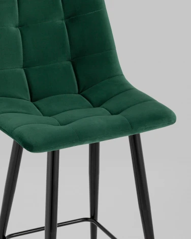 Стул полубарный Stool Group Джанго велюр зелёный высота сиденья 60 см УТ000035294