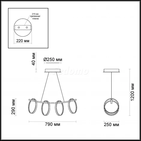 Подвесная люстра Odeon Light Olimpo 4016/34L