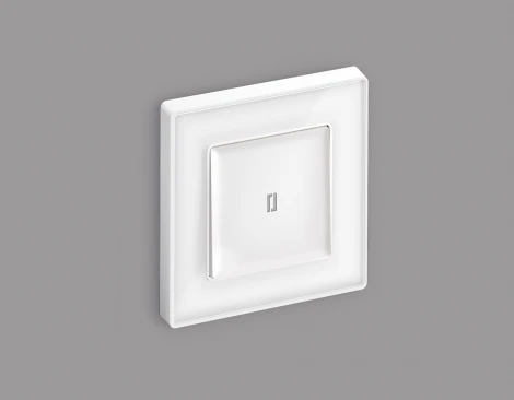 Комплект механизма Ambrella Volt 1-клавишного выключателя с подсветкой 10000K ALFA MA122020 Белый матовый QUANT