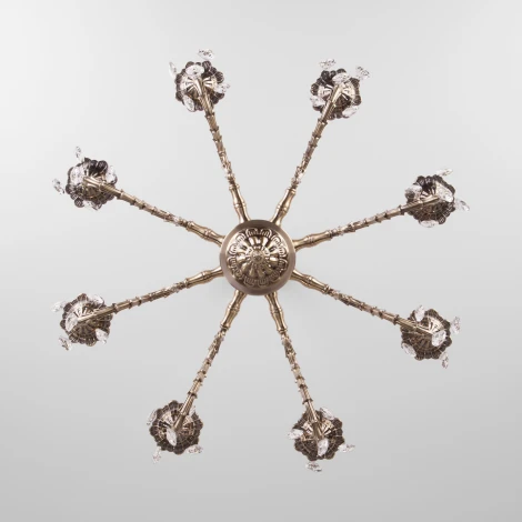 Подвесная люстра Eurosvet Favola 10102/8 античная бронза/прозрачный хрусталь Strotskis