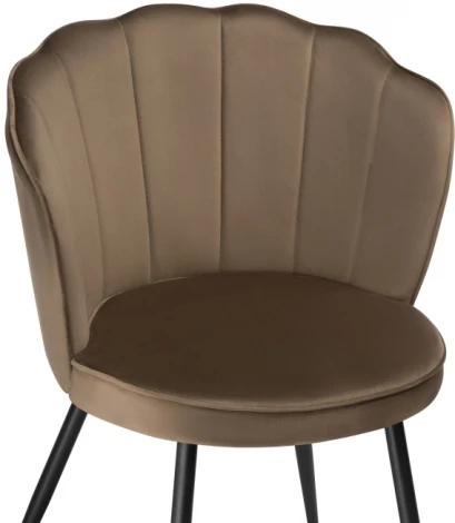 Стул Woodville на металлокаркасе Coral сappuccino / black 15585