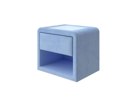 Тумба Cube (Ткань: Велюр Teddy Небесно-голубой) PROxSON 52x41 2031695