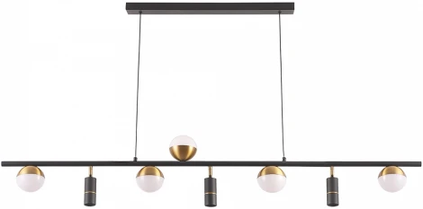 Светильник подвесной Crystal Lux CLT 047 CLT 047C8 L1400 BL-GO (LED, 220V, на проводе, шарики)