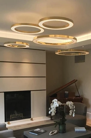 Подвесной светильник (люстра) Light Ring Horizontal D30 Золото ImperiumLoft 40,1454 (177931-22) (LED, 220V, на тросе, кольцо)