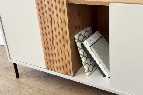 Доминика Тумба Mebelson (ЛДСП,Металл/Бежевый,Дуб крафт золотой) арт.174979,3369