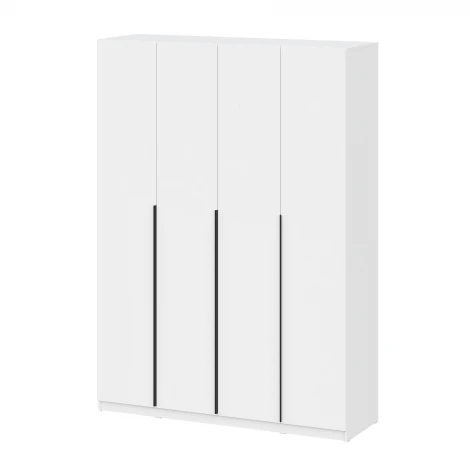 Шкаф распашной с наполнением Арника (11 полок + штанга) ШК 5 (1600), Белый