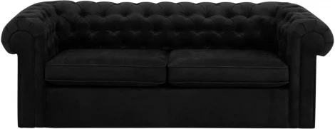 Диван Chesterfield ОГОГО (арт.329566), (Ткань/Черный)