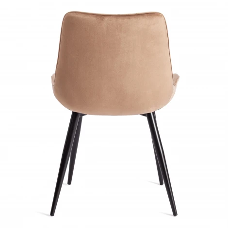 Стул Abruzzo/Абруццо (мод. 8060)/2 шт. в упаковке металл/велюр, 54х62х83см, коричневый (HLR-11)/черный (Комплект из 2 шт.) Tetchair 24538