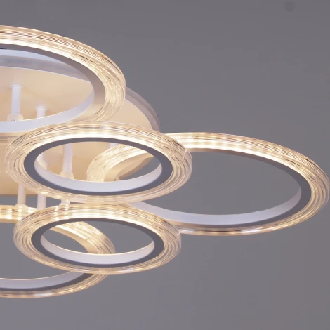 Потолочная люстра светодиодная на штанге с пультом Reluce 09812-3.3-4+4A WH (RGB) (220V)