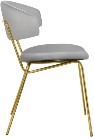 Стул Elle серый с золотыми ножками Bradex Home (арт.RF 0719)
