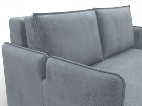 Диван прямой Лига-117 (ЛДСП,Брус,Фанера,Велюр/Серый) Лига Диванов 137023