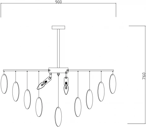 Потолочная люстра на штанге Freya Porto FR5104PL-08BS2 (220V)